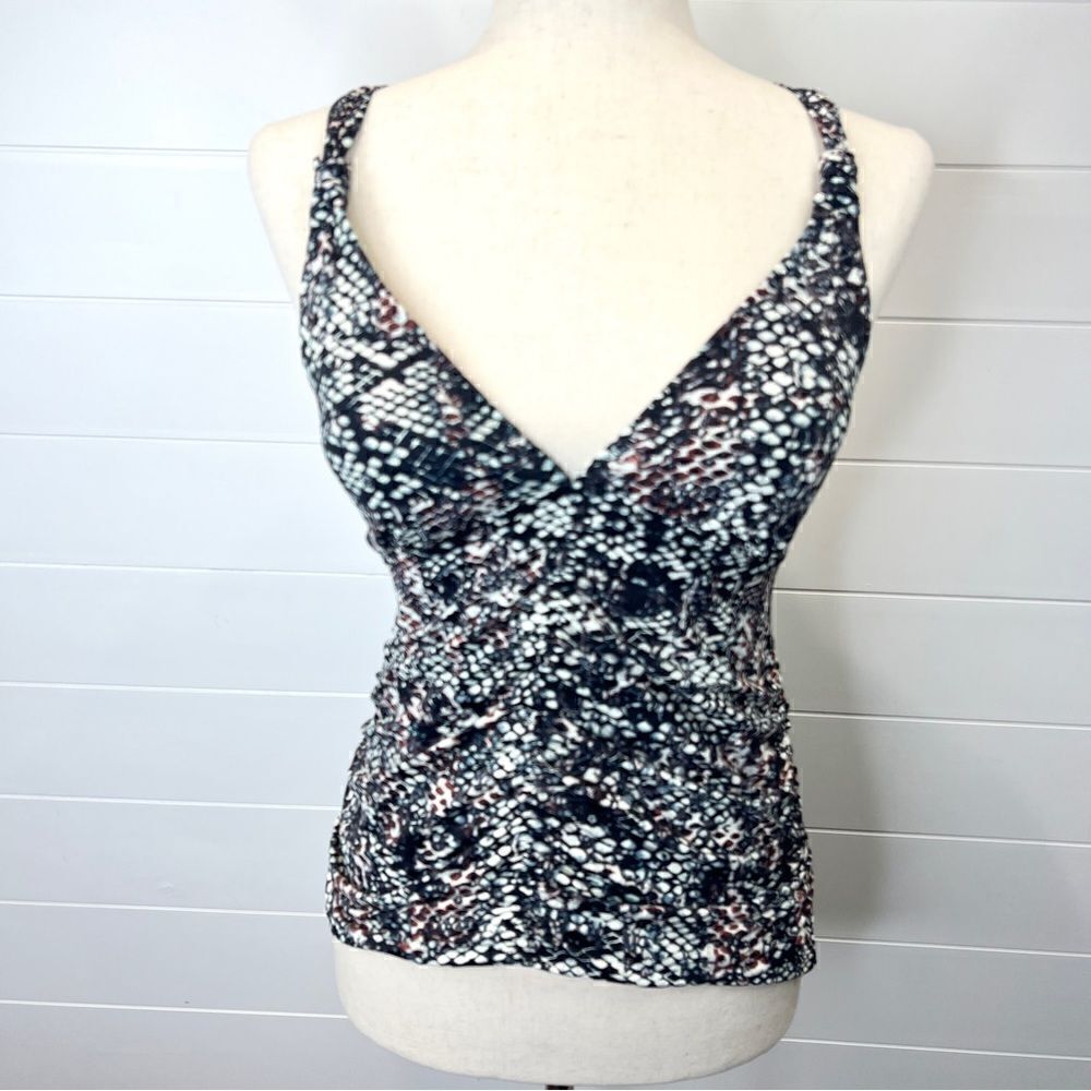 🌺3 FOR $20🌺 - Athleta Snakeskin Print Tankini Swim Top Medium Halter